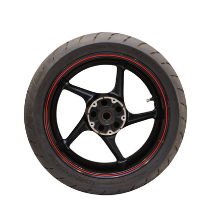 2007 - 2008 YAMAHA YZF R1 REAR WHEEL BACK RIM TIRE RUBBER BLACK RED OEM STOCK