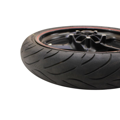 2004 - 2008 YAMAHA YZF R1 FRONT WHEEL RIM TIRE RUBBER BLACK RED OEM STOCK