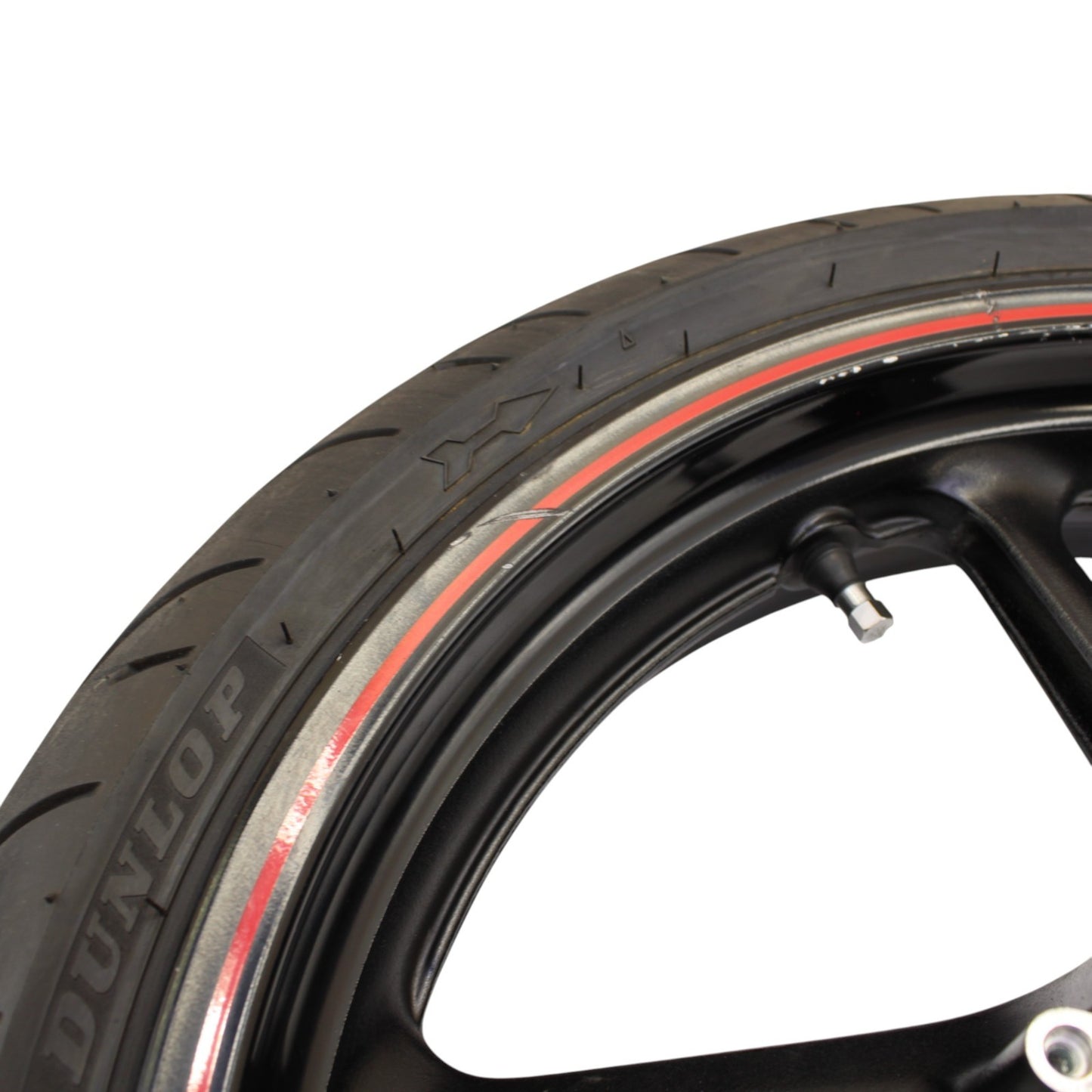 2004 - 2008 YAMAHA YZF R1 FRONT WHEEL RIM TIRE RUBBER BLACK RED OEM STOCK