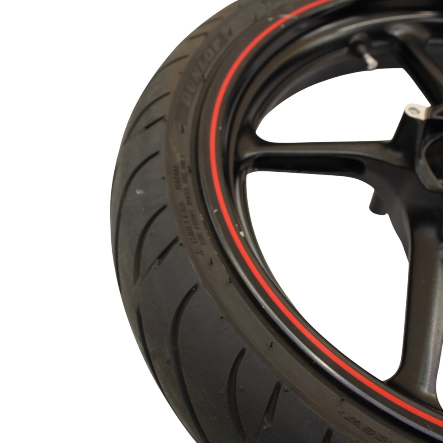 2004 - 2008 YAMAHA YZF R1 FRONT WHEEL RIM TIRE RUBBER BLACK RED OEM STOCK