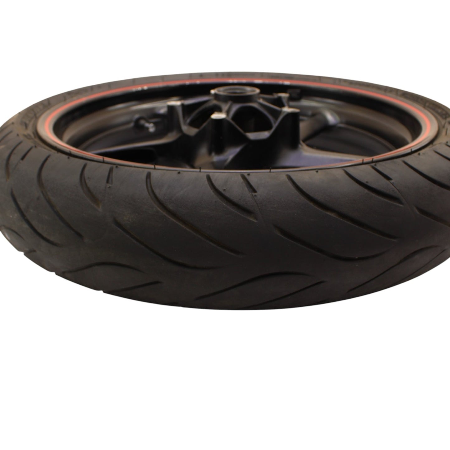 2004 - 2008 YAMAHA YZF R1 FRONT WHEEL RIM TIRE RUBBER BLACK RED OEM STOCK