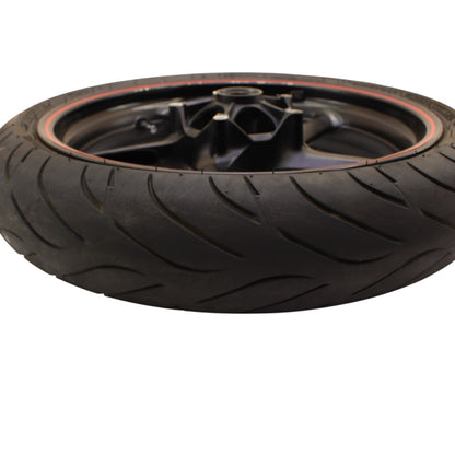 2004 - 2008 YAMAHA YZF R1 FRONT WHEEL RIM TIRE RUBBER BLACK RED OEM STOCK