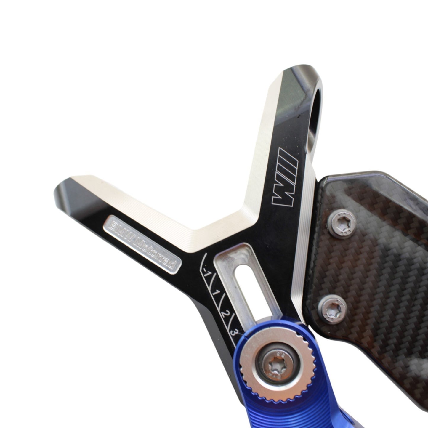 2020 - 2024 BMW S1000RR REARSET DRIVER FOOT PEG REST STOP BLUE BOLTS REAR SET