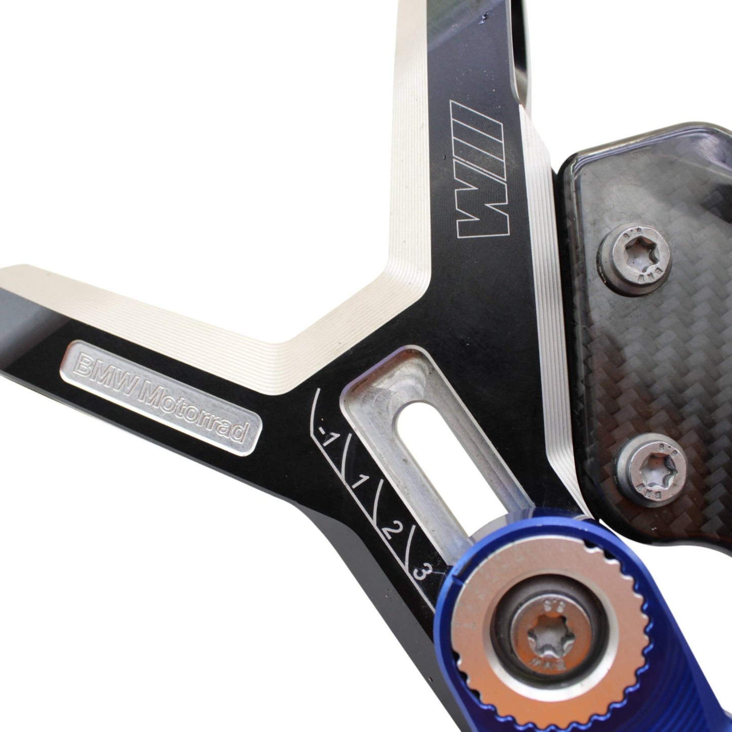 2020 - 2024 BMW S1000RR REARSET DRIVER FOOT PEG REST STOP BLUE BOLTS REAR SET