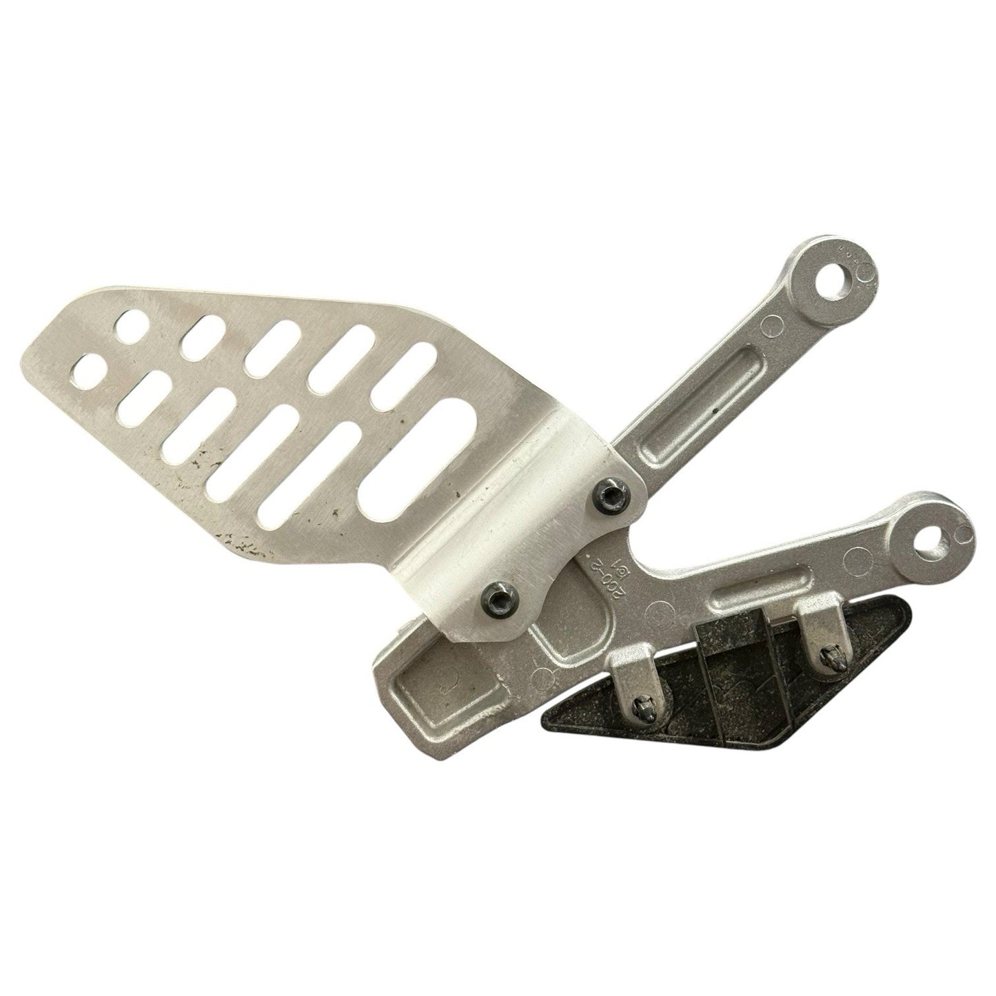 2008 - 2016 YAMAHA YZF R6 LEFT REARSET FOOT PEG ASSEMBLY SILVER STOCK