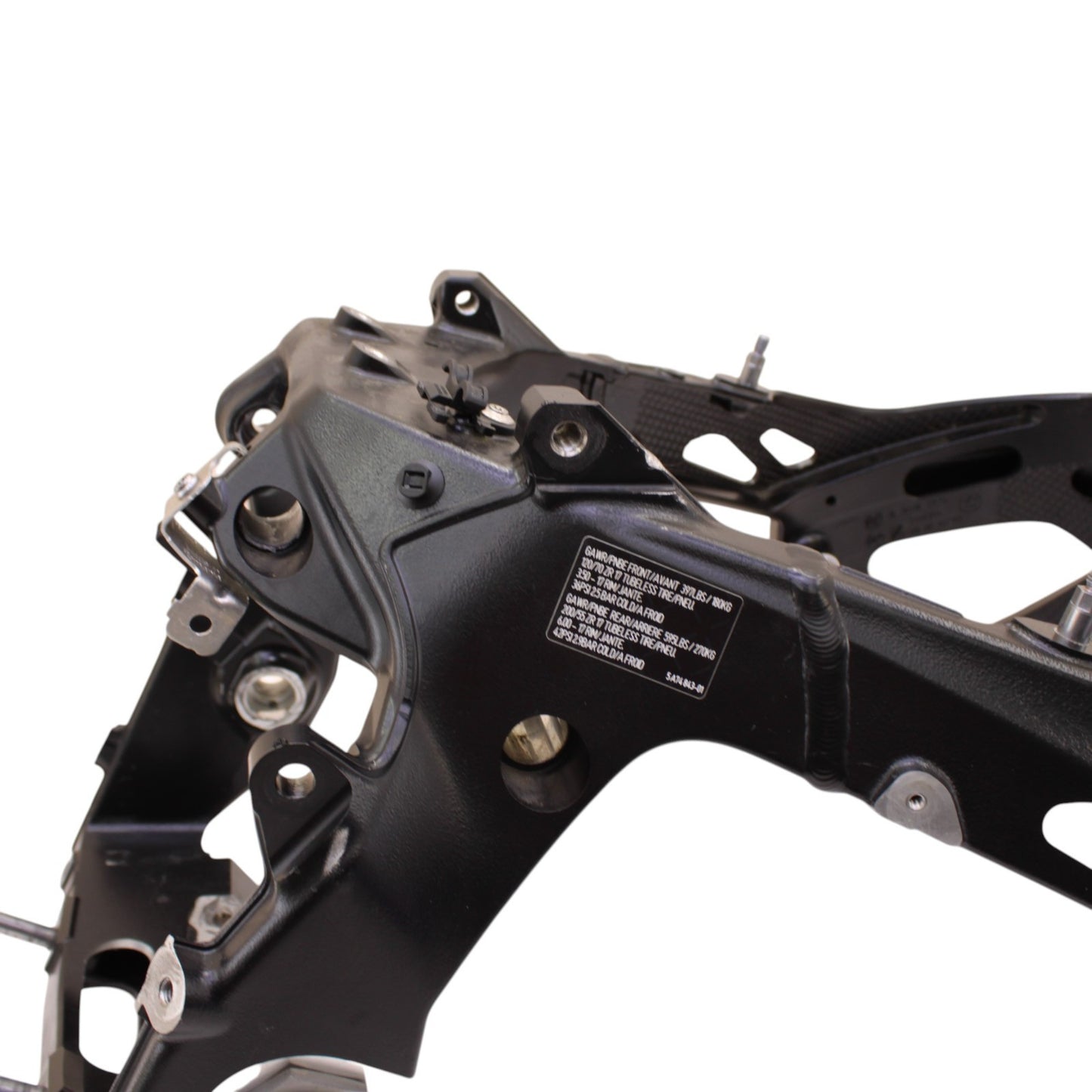 2020 - 2024 BMW S1000RR MAIN FRAME CHASSIS NECK BLACK STRAIGHT STOCK