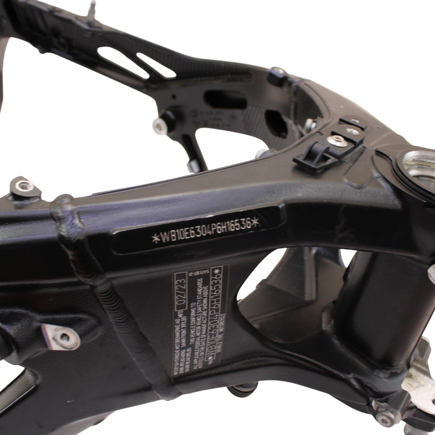 2020 - 2024 BMW S1000RR MAIN FRAME CHASSIS NECK BLACK STRAIGHT STOCK