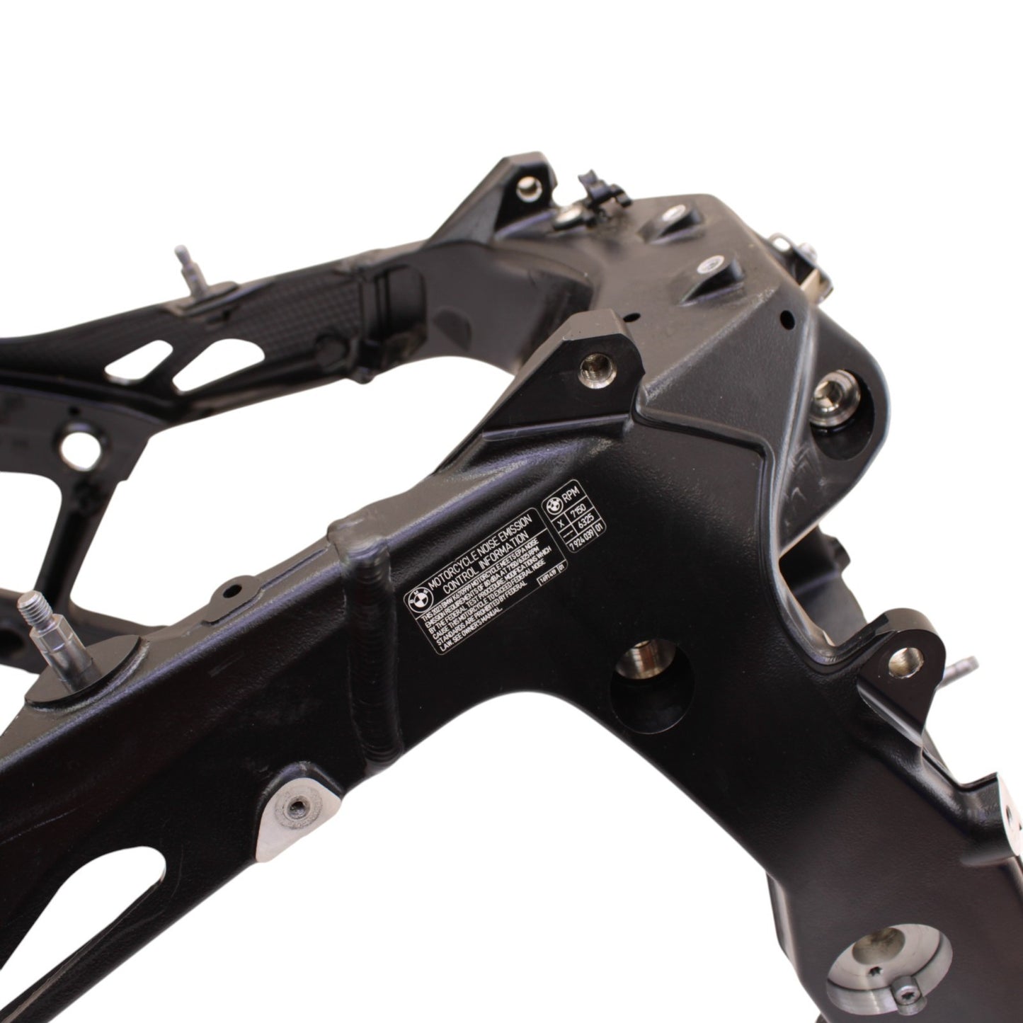 2020 - 2024 BMW S1000RR MAIN FRAME CHASSIS NECK BLACK STRAIGHT STOCK