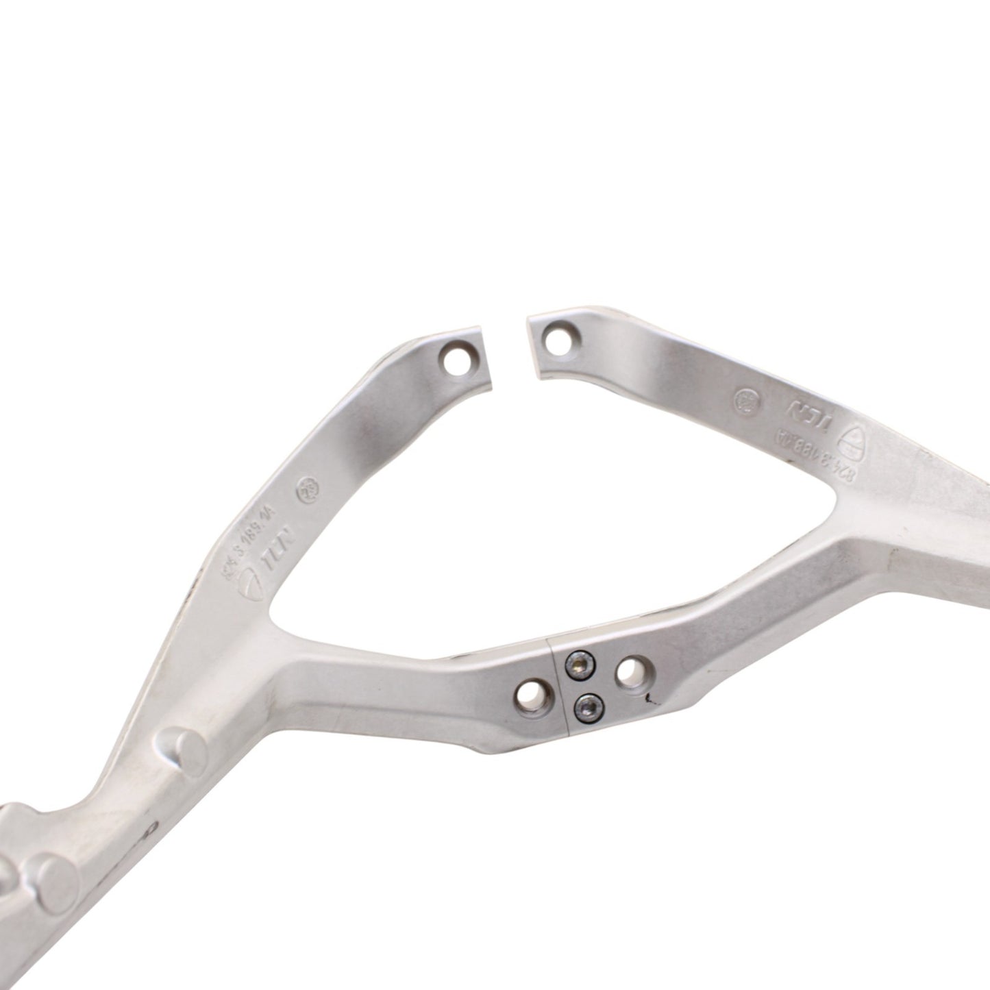 2020 - 2024 DUCATI PANIGALE V2 REAR BACK PASSENGER PEGS LEFT RIGHT SET SILVER