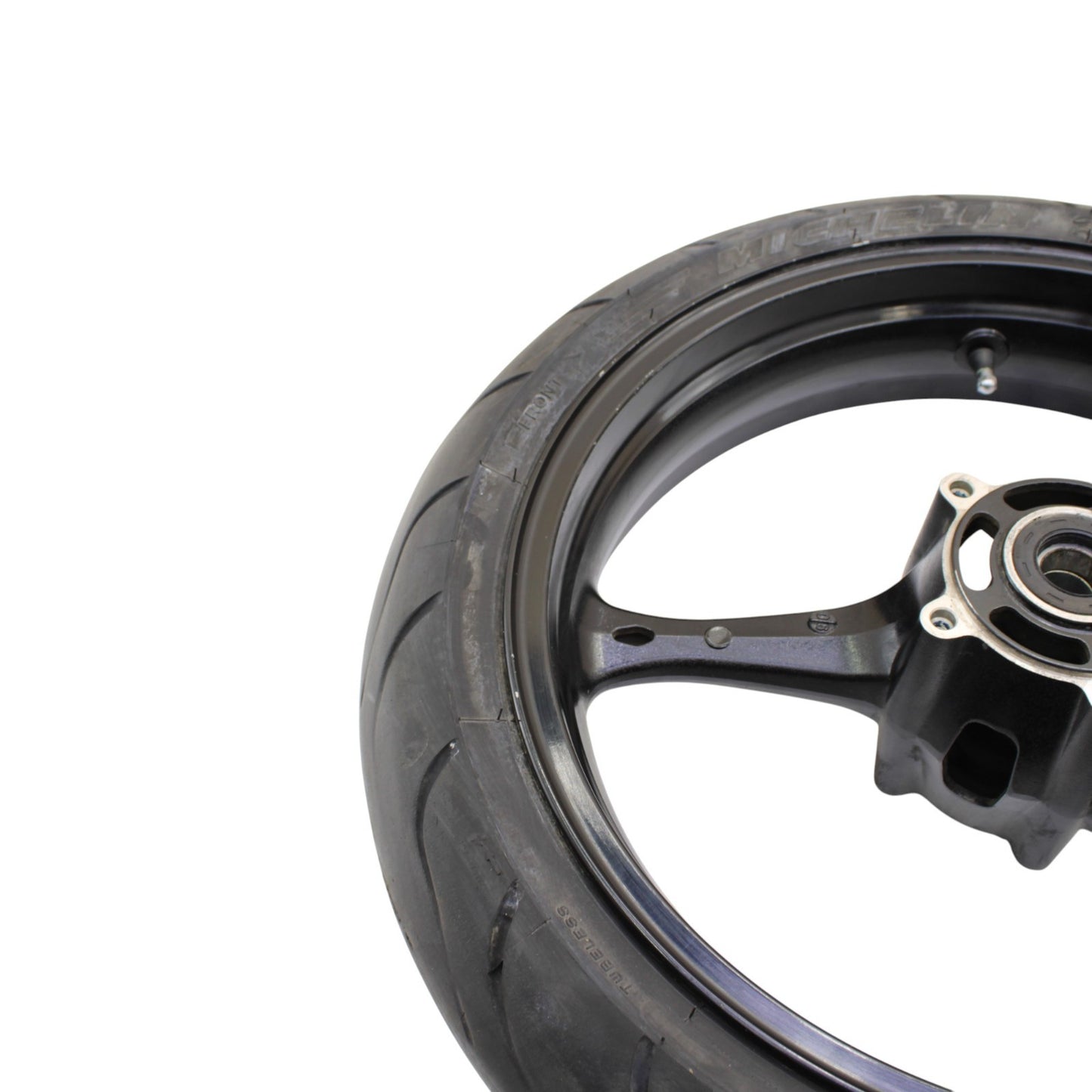 2007 2008 GSXR 1000 FRONT WHEEL RIM TIRE RUBBER BLACK STOCK 54111-41G10-019