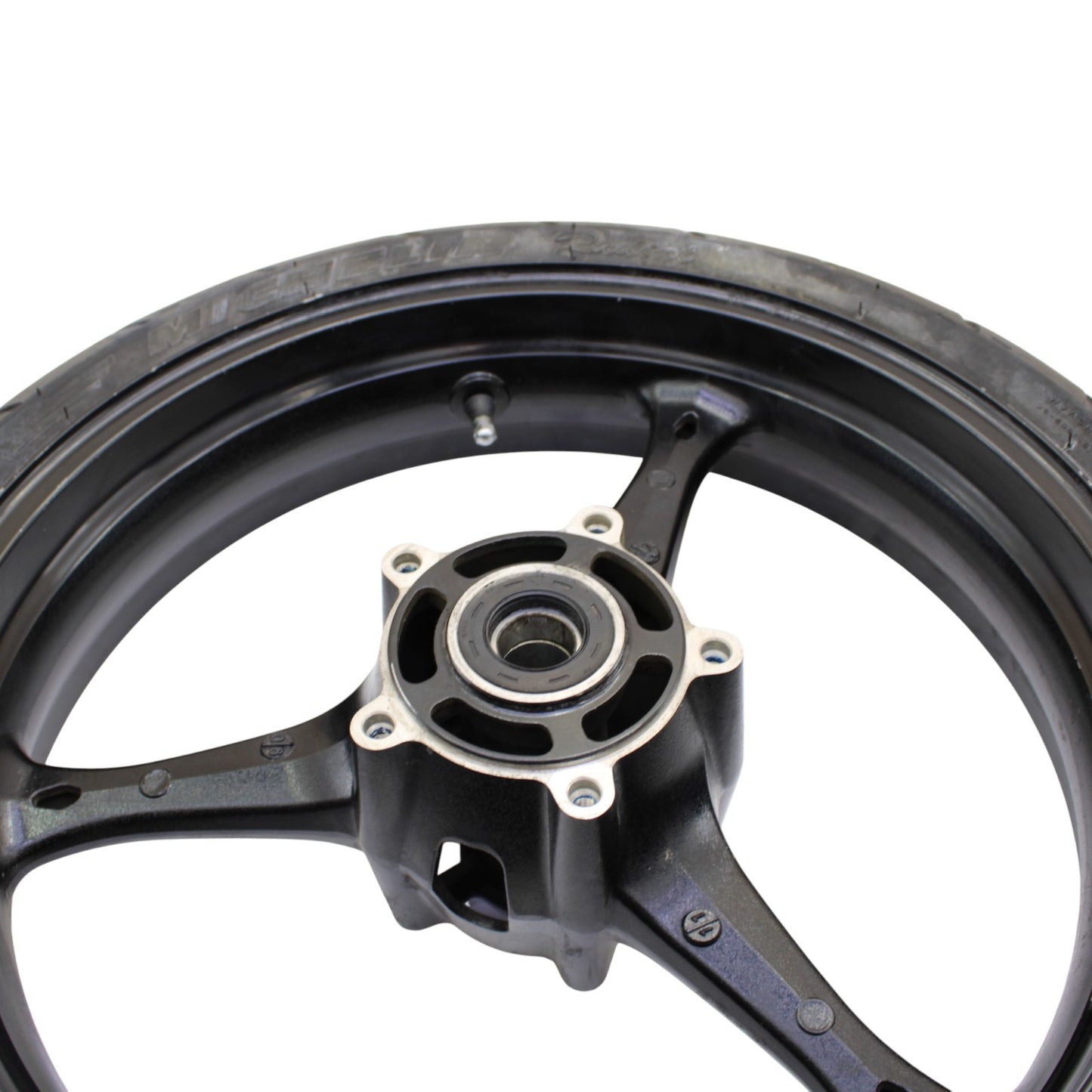 2007 2008 GSXR 1000 FRONT WHEEL RIM TIRE RUBBER BLACK STOCK 54111-41G10-019