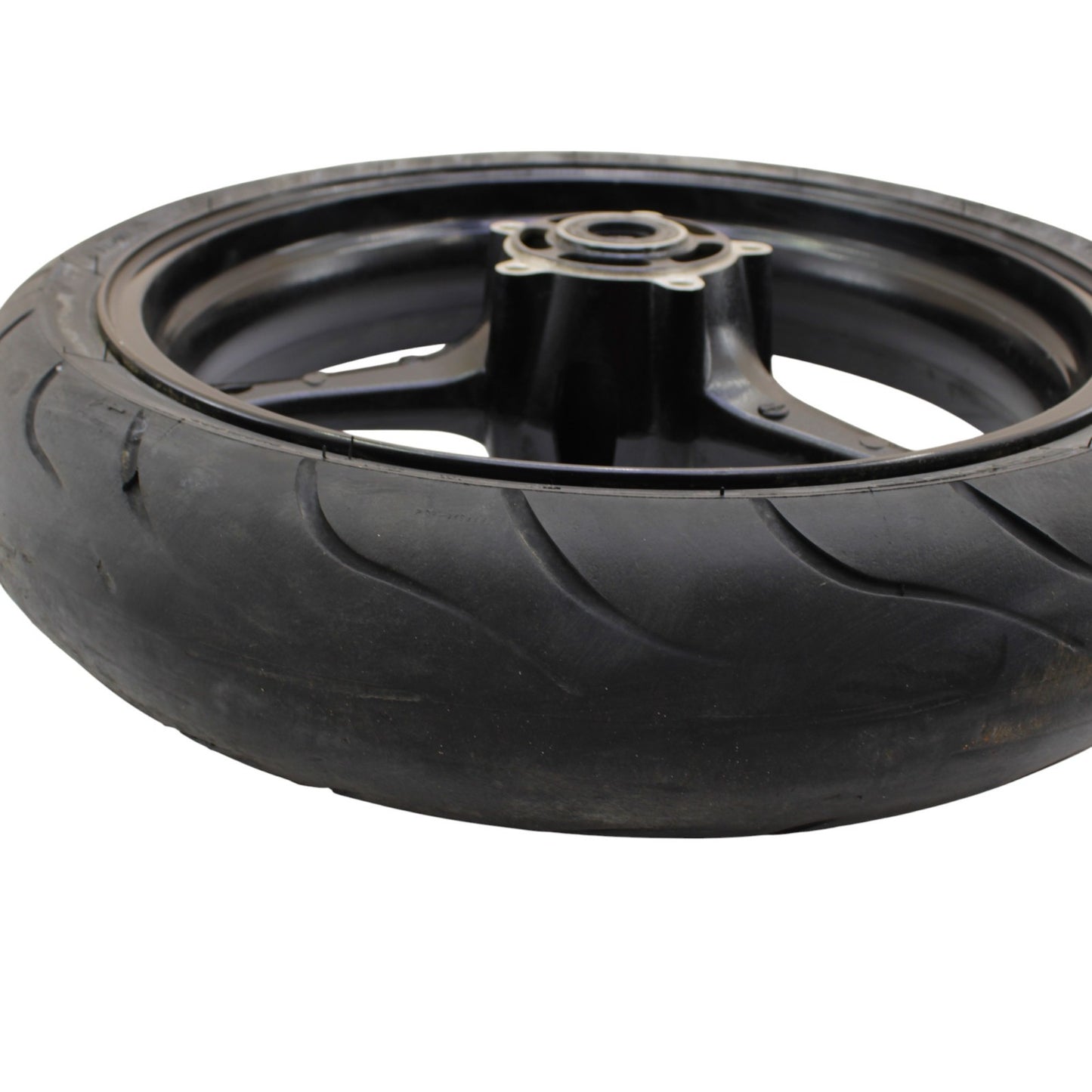 2007 2008 GSXR 1000 FRONT WHEEL RIM TIRE RUBBER BLACK STOCK 54111-41G10-019