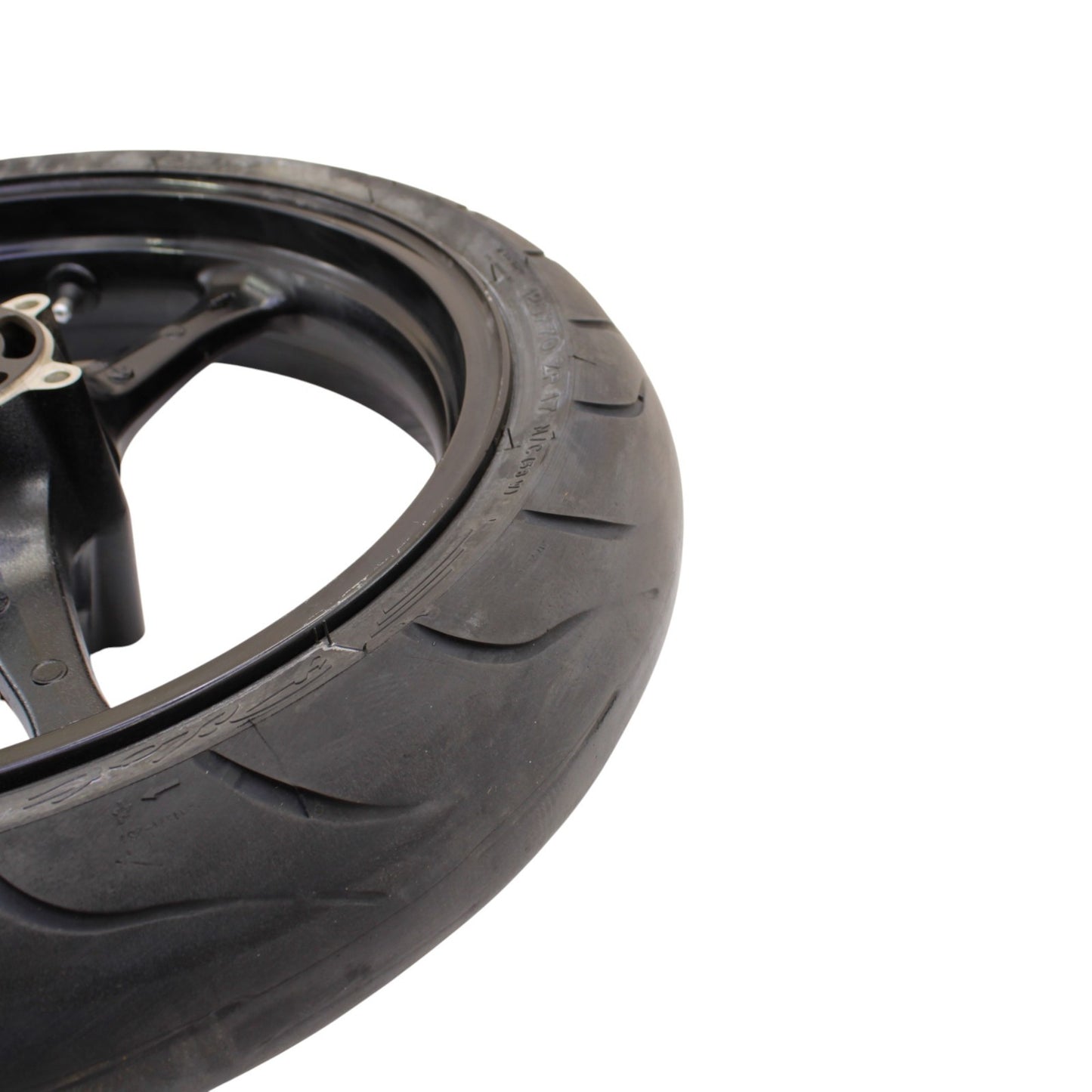 2007 2008 GSXR 1000 FRONT WHEEL RIM TIRE RUBBER BLACK STOCK 54111-41G10-019