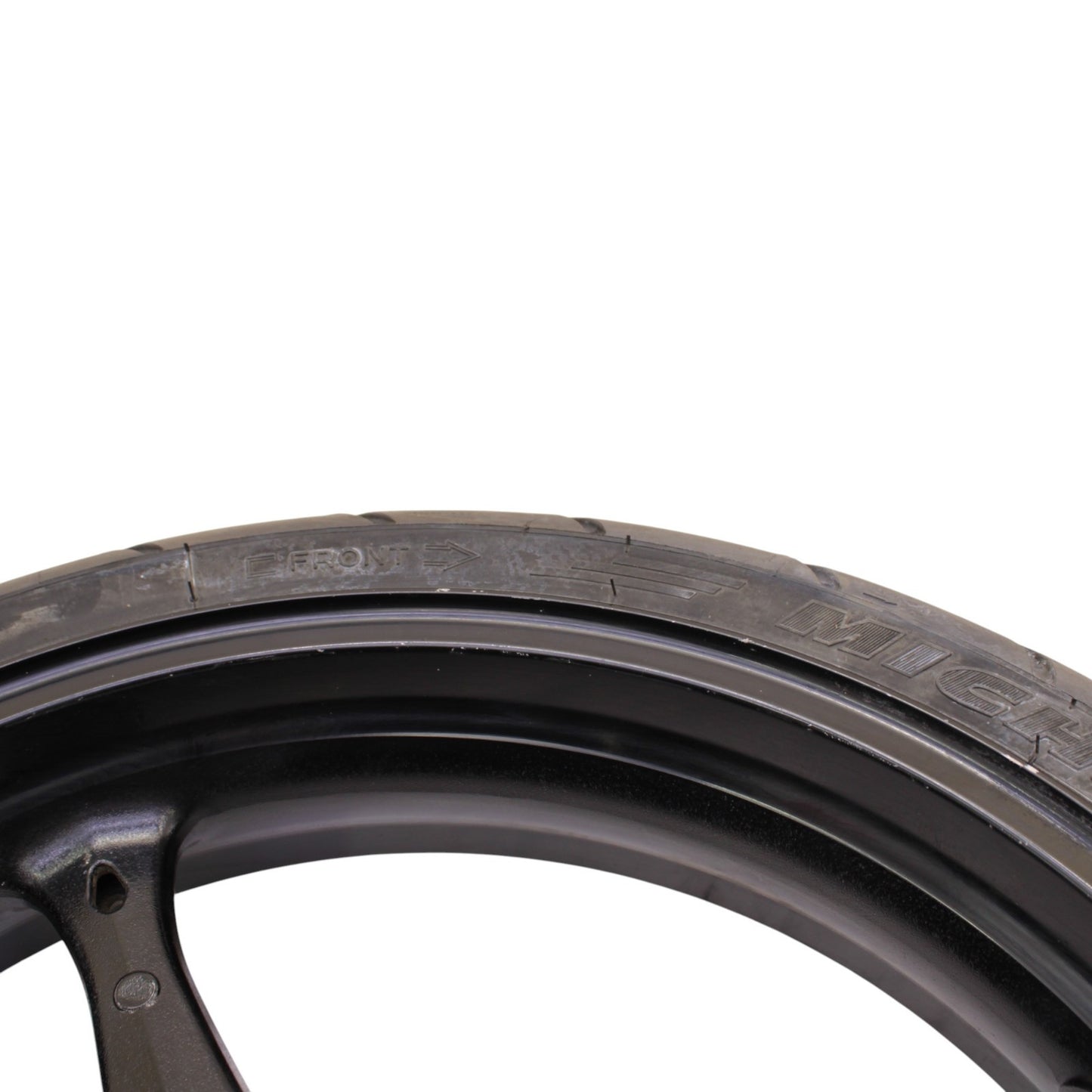 2007 2008 GSXR 1000 FRONT WHEEL RIM TIRE RUBBER BLACK STOCK 54111-41G10-019