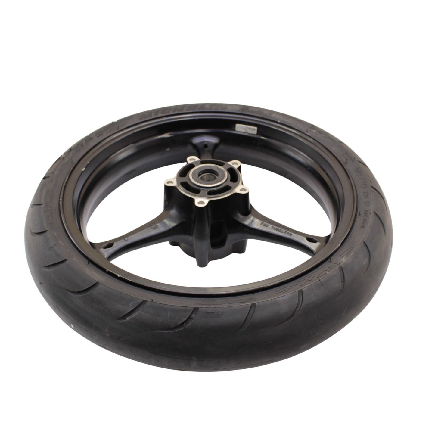 2007 2008 GSXR 1000 FRONT WHEEL RIM TIRE RUBBER BLACK STOCK 54111-41G10-019