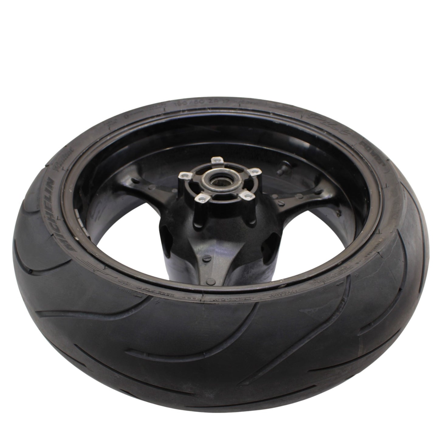 2005 - 2008 SUZUKI GSXR 1000 REAR WHEEL BACK RIM TIRE RUBBER BLACK STOCK