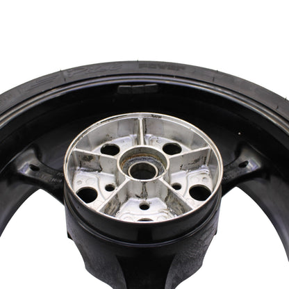 2005 - 2008 SUZUKI GSXR 1000 REAR WHEEL BACK RIM TIRE RUBBER BLACK STOCK