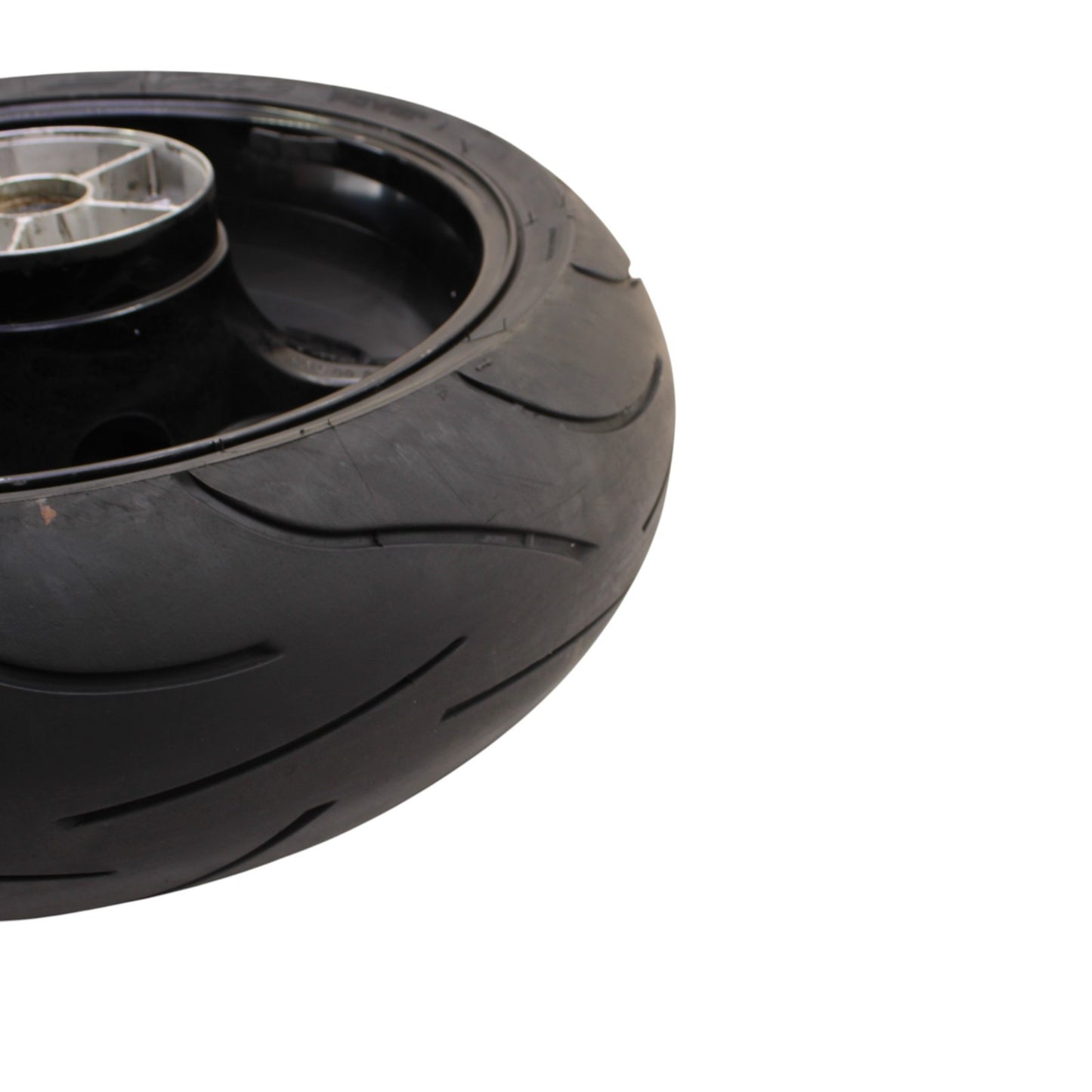 2005 - 2008 SUZUKI GSXR 1000 REAR WHEEL BACK RIM TIRE RUBBER BLACK STOCK