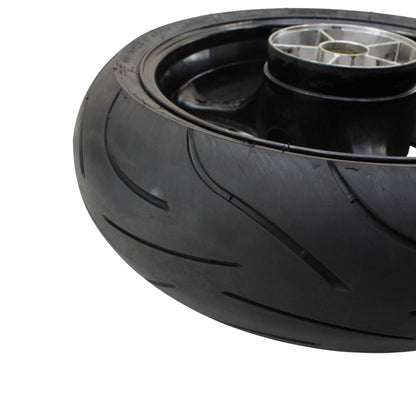 2005 - 2008 SUZUKI GSXR 1000 REAR WHEEL BACK RIM TIRE RUBBER BLACK STOCK