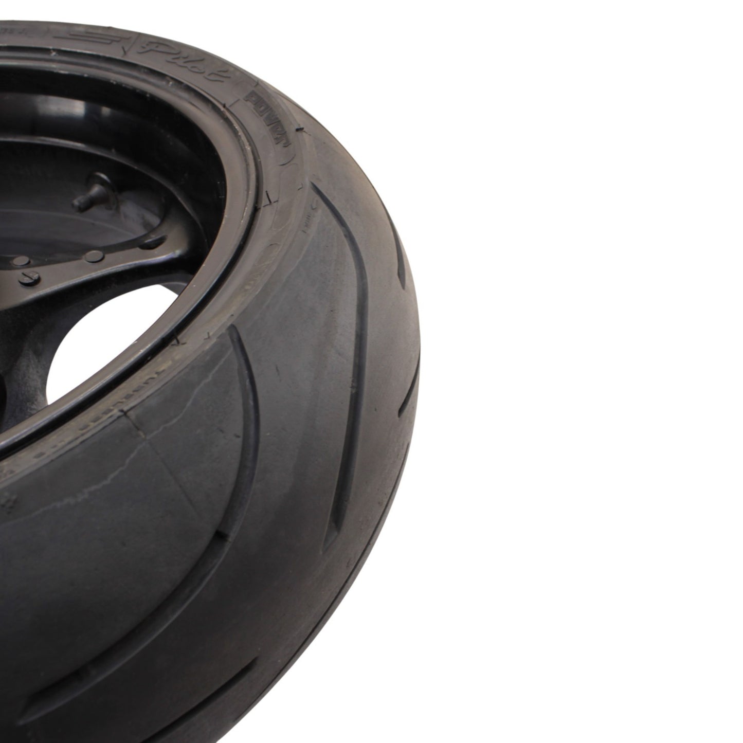 2005 - 2008 SUZUKI GSXR 1000 REAR WHEEL BACK RIM TIRE RUBBER BLACK STOCK