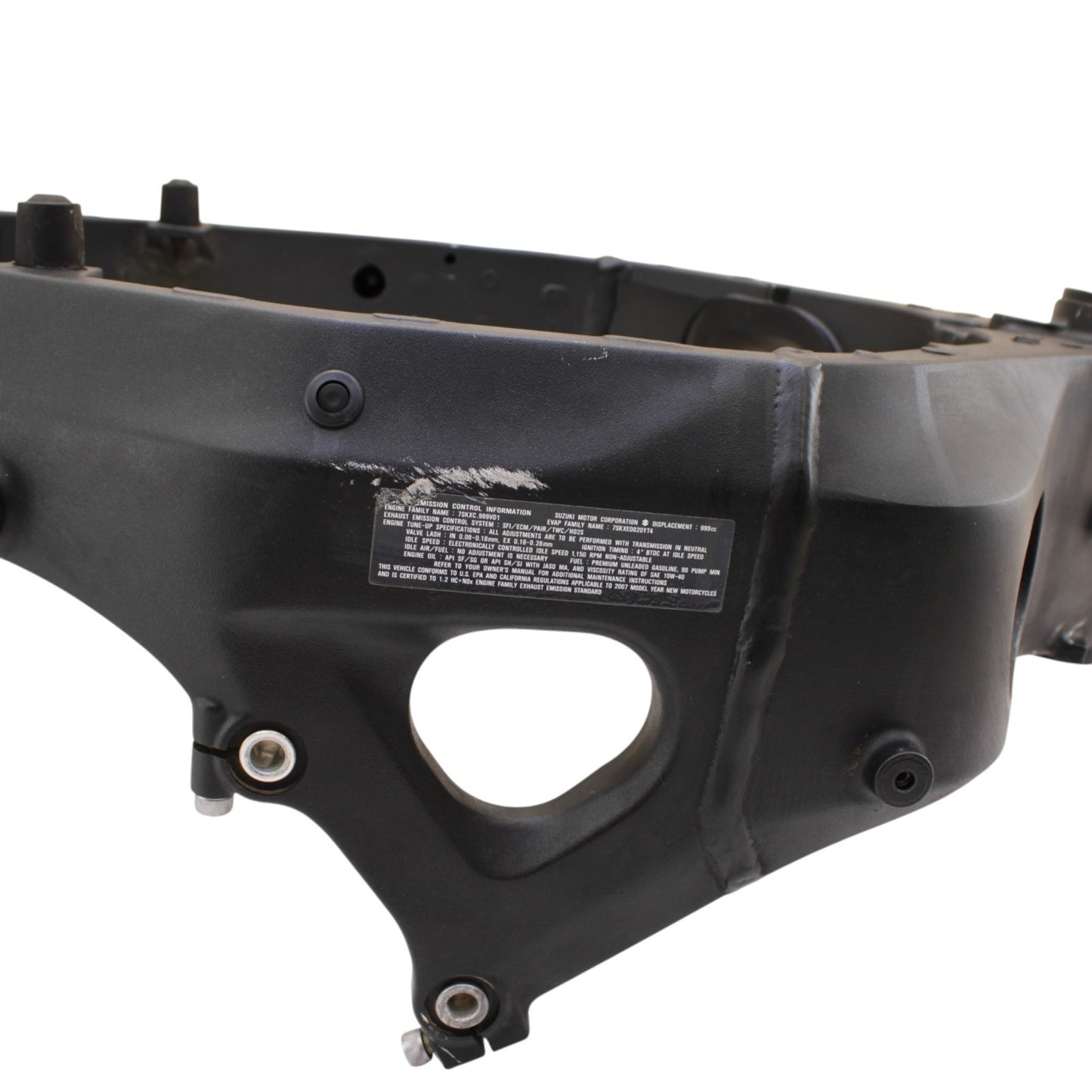 2007 2008 SUZUKI GSXR 1000 FRAME MAIN BODY CHASSIS BLACK STRAIGHT