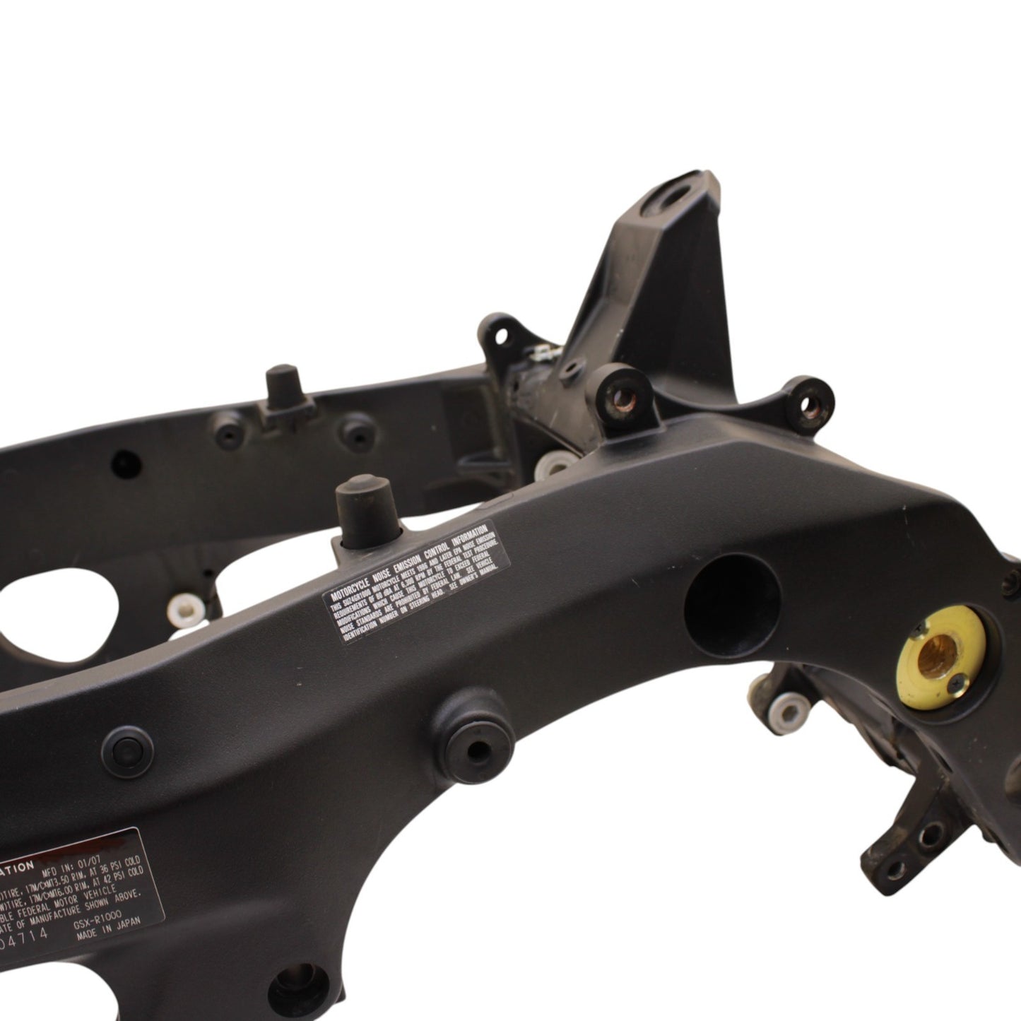 2007 2008 SUZUKI GSXR 1000 FRAME MAIN BODY CHASSIS BLACK STRAIGHT