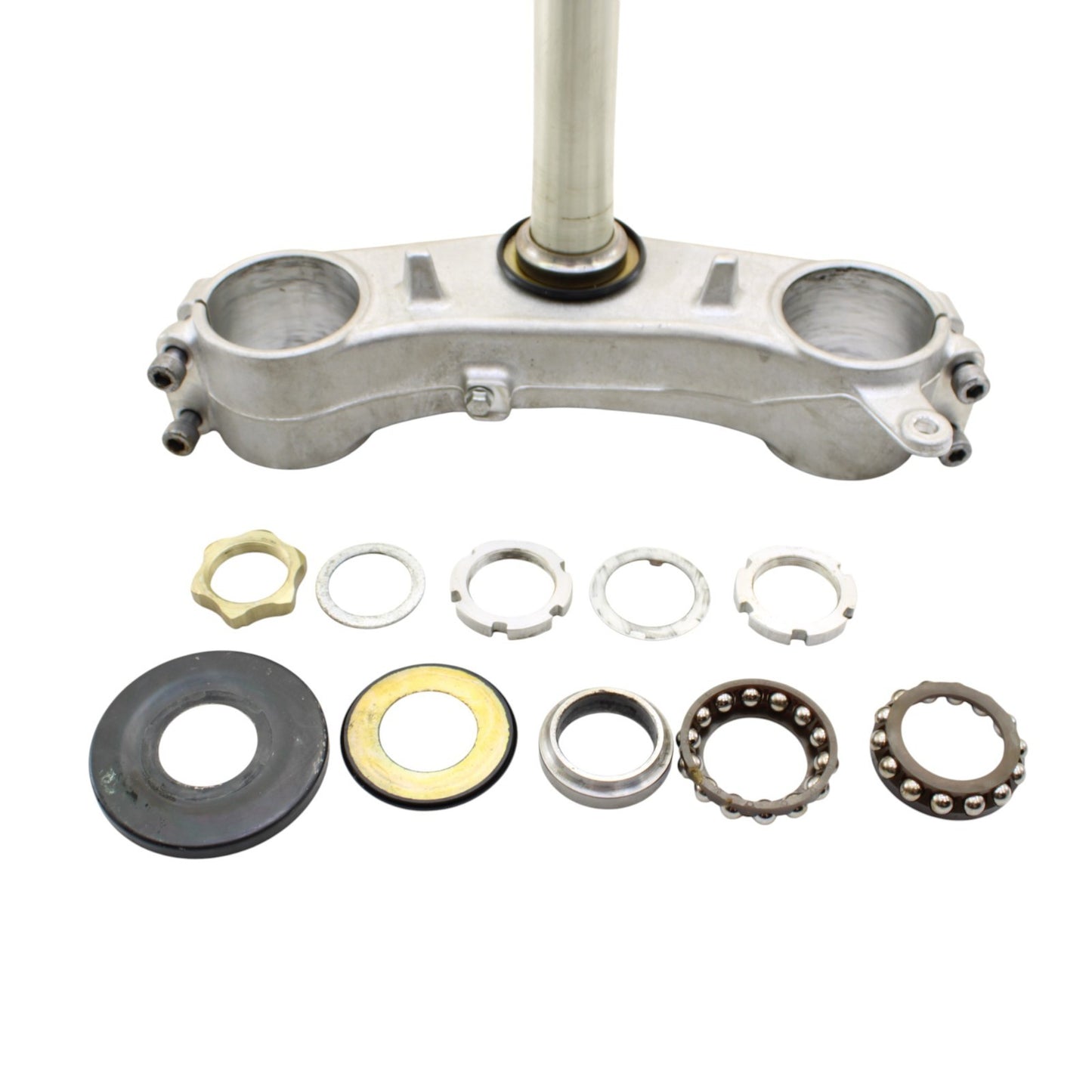 2007 2008 SUZUKI GSXR 1000 TRIPLE TREE STEM FORKS BEARINGS STRAIGHT LOWER SILVER