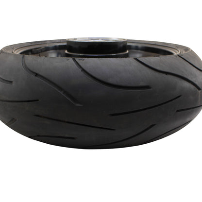 2007 2008 SUZUKI GSXR 1000 REAR WHEEL BACK RIM TIRE RUBBER HUB BLACK STRAIGHT