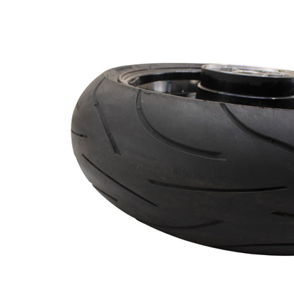 2007 2008 SUZUKI GSXR 1000 REAR WHEEL BACK RIM TIRE RUBBER HUB BLACK STRAIGHT