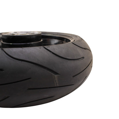 2007 2008 SUZUKI GSXR 1000 REAR WHEEL BACK RIM TIRE RUBBER HUB BLACK STRAIGHT