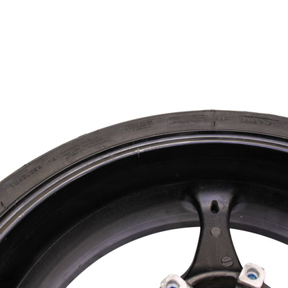 2007 2008 SUZUKI GSXR 1000 REAR WHEEL BACK RIM TIRE RUBBER HUB BLACK STRAIGHT