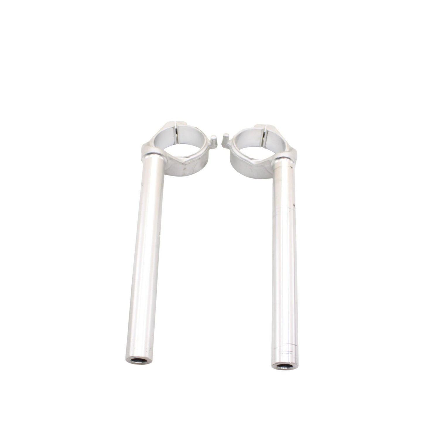 2015 - 2019 BMW S1000 CLIP ON HANDLE BAR RIGHT LEFT SET SILVER STRAIGHT PAIR OEM