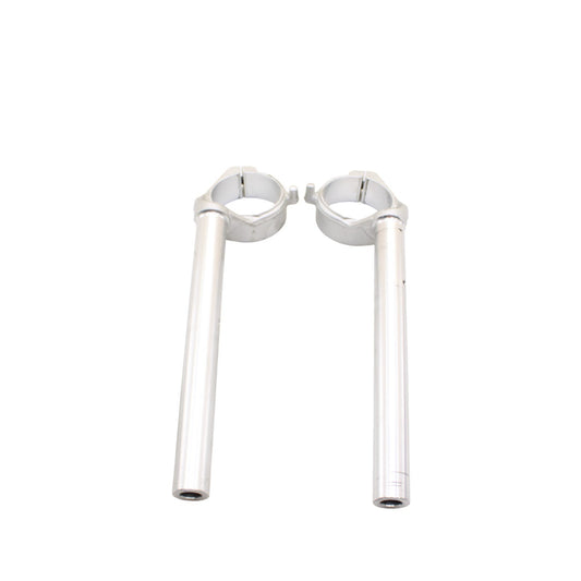 2015 - 2019 BMW S1000 CLIP ON HANDLE BAR RIGHT LEFT SET SILVER STRAIGHT PAIR OEM