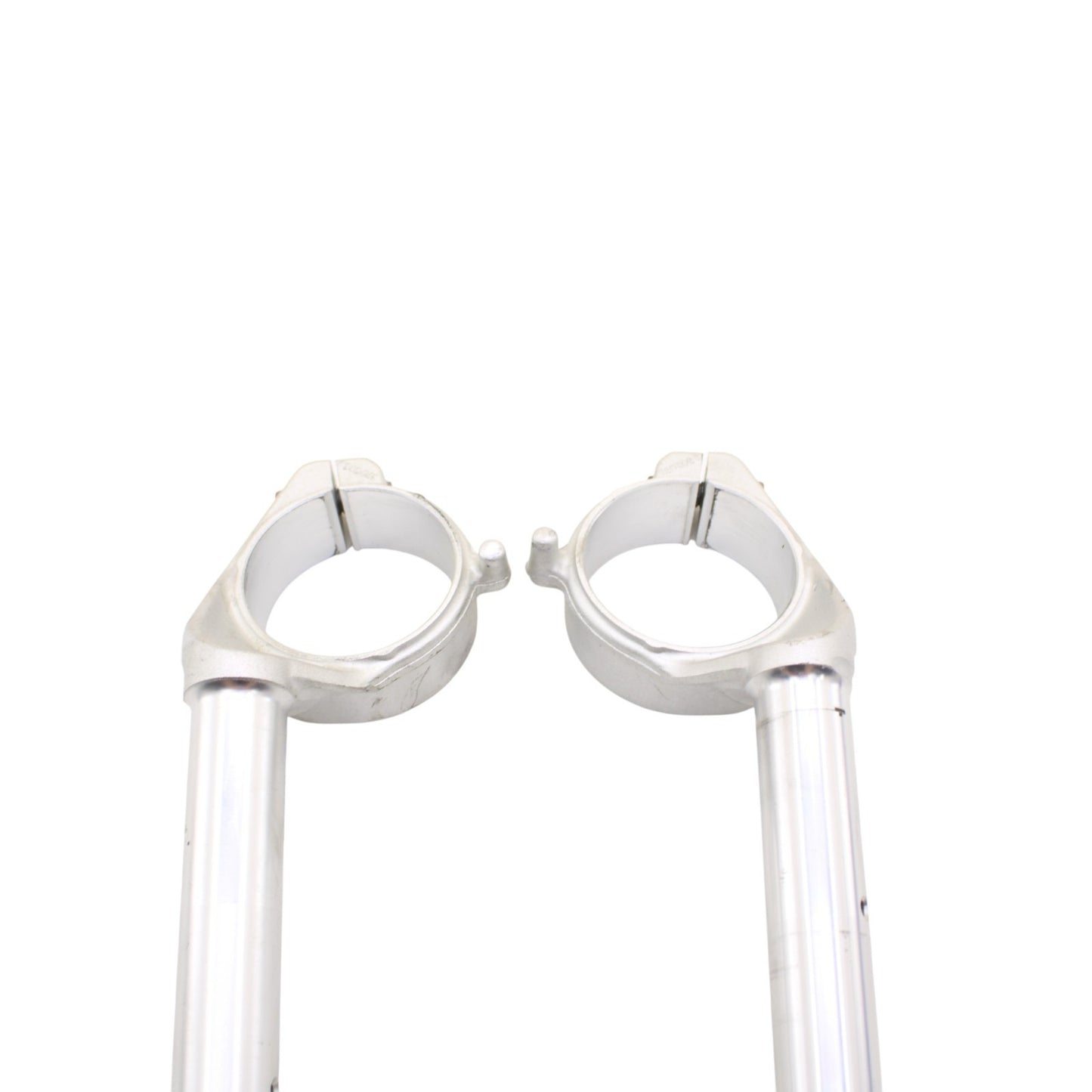 2015 - 2019 BMW S1000 CLIP ON HANDLE BAR RIGHT LEFT SET SILVER STRAIGHT PAIR OEM