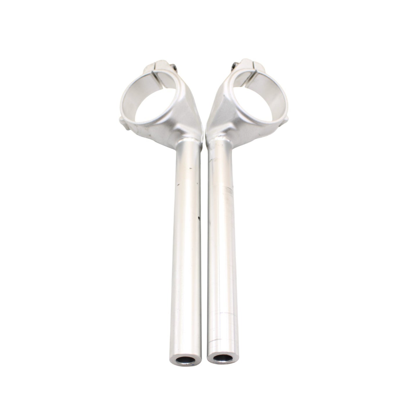 2015 - 2019 BMW S1000 CLIP ON HANDLE BAR RIGHT LEFT SET SILVER STRAIGHT PAIR OEM