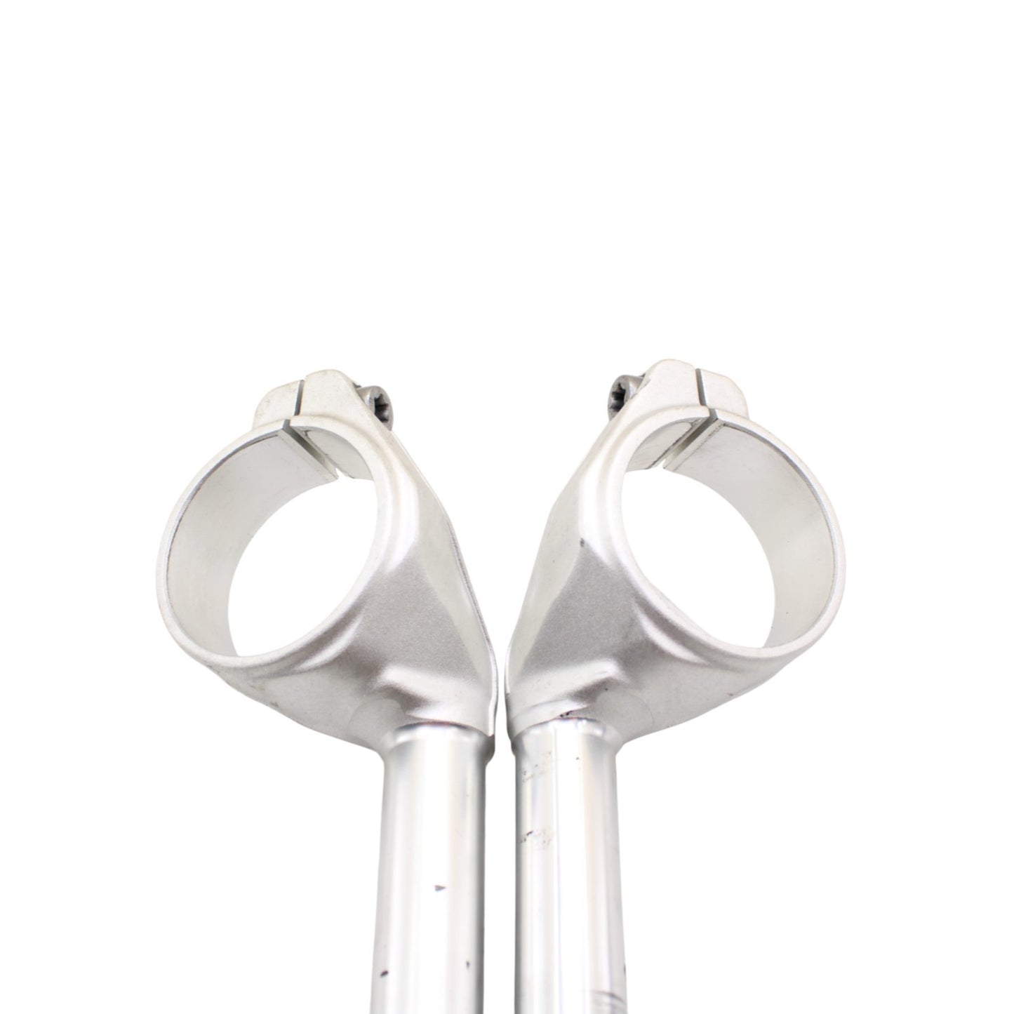 2015 - 2019 BMW S1000 CLIP ON HANDLE BAR RIGHT LEFT SET SILVER STRAIGHT PAIR OEM