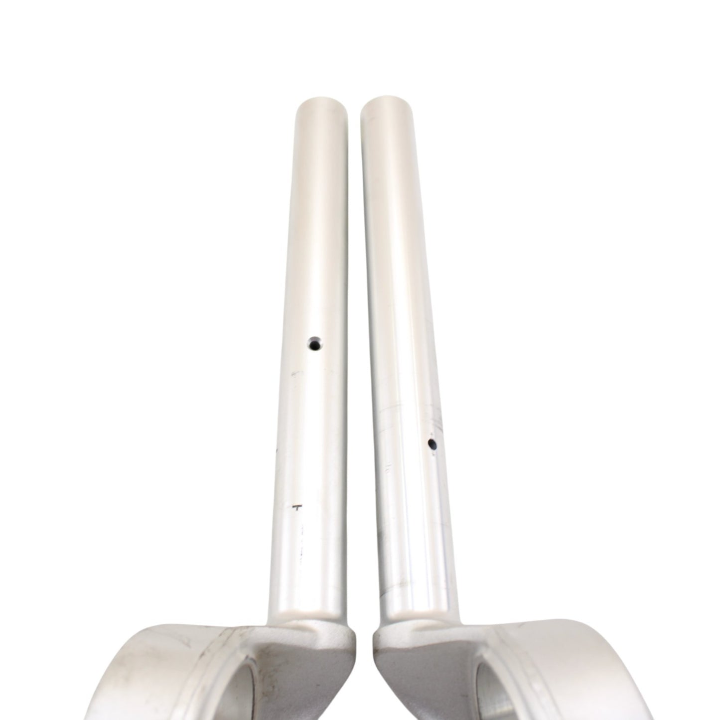 2015 - 2019 BMW S1000 CLIP ON HANDLE BAR RIGHT LEFT SET SILVER STRAIGHT PAIR OEM