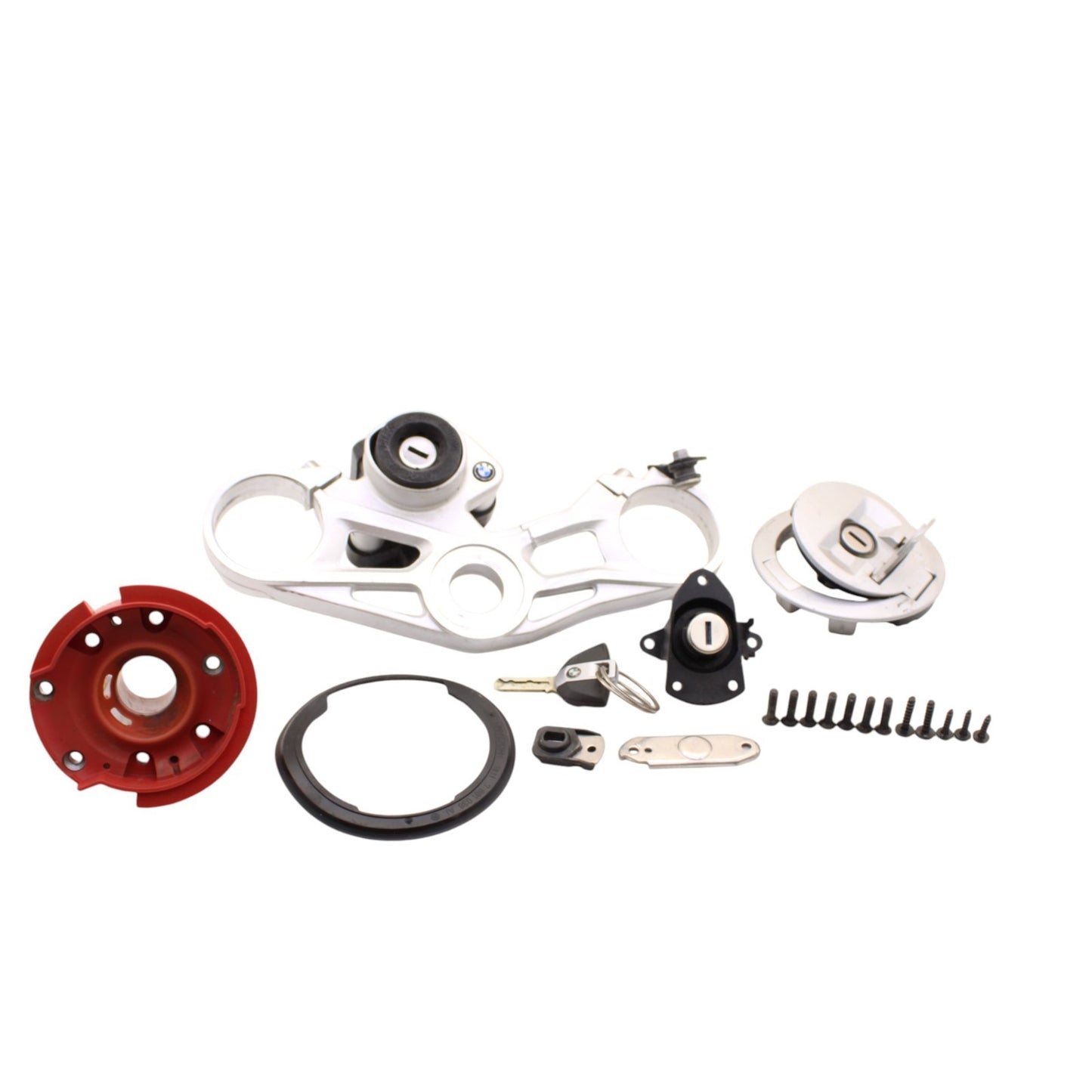 2015 - 2019 BMW S1000RR IGNITION SET KEY GAS CAP SEAT LOCK OEM STOCK *CRACKED*