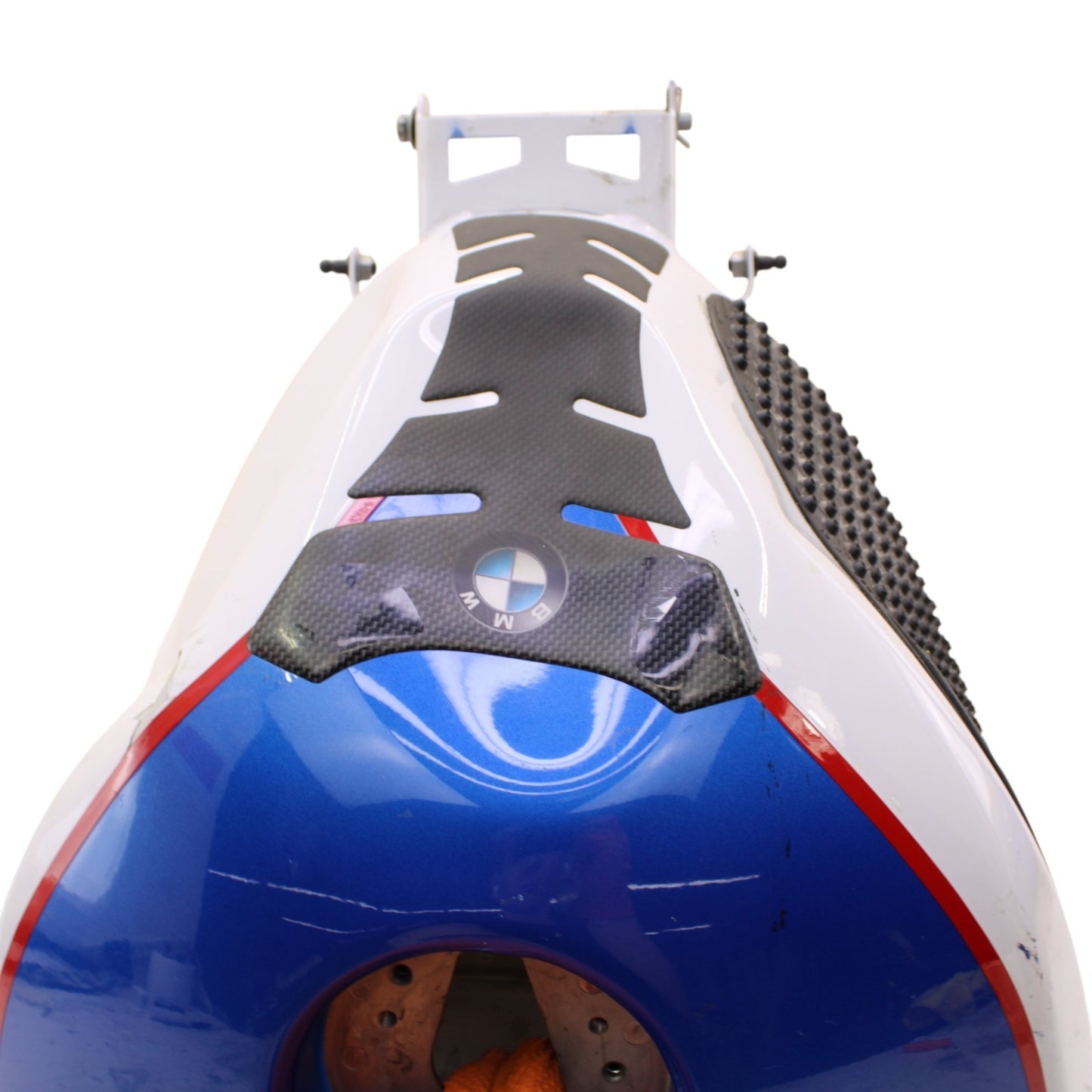 2015 - 2019 BMW S1000RR FUEL TANK GAS PETROL RESERVOIR WHITE BLUE RED *DAMAGED*