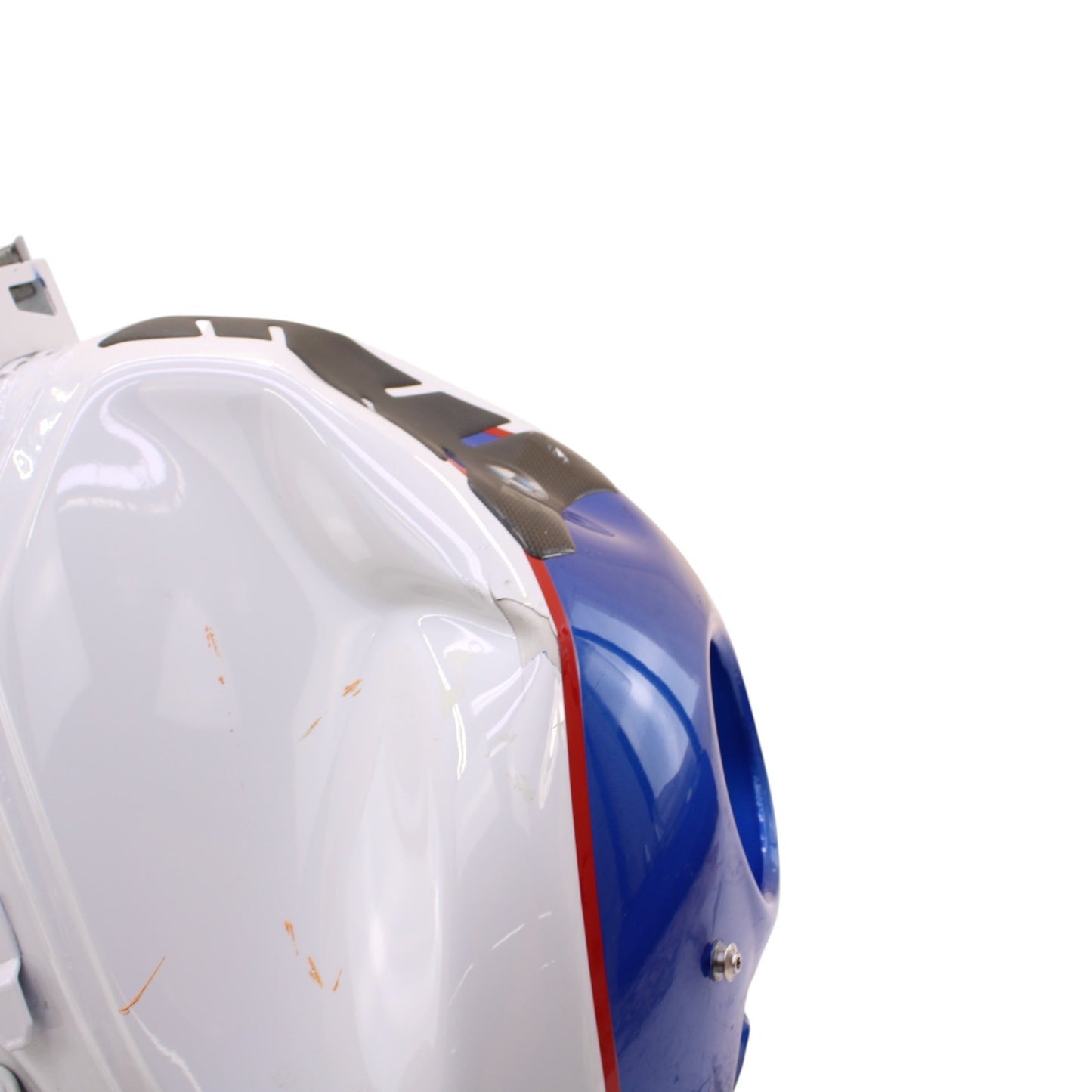2015 - 2019 BMW S1000RR FUEL TANK GAS PETROL RESERVOIR WHITE BLUE RED *DAMAGED*