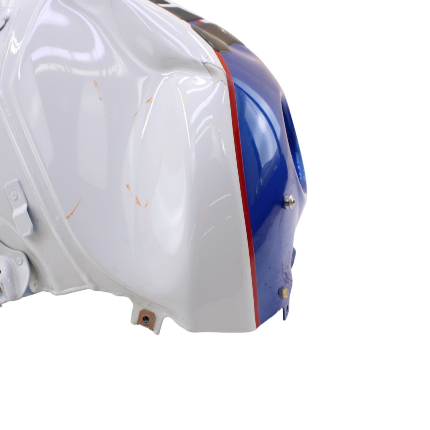 2015 - 2019 BMW S1000RR FUEL TANK GAS PETROL RESERVOIR WHITE BLUE RED *DAMAGED*