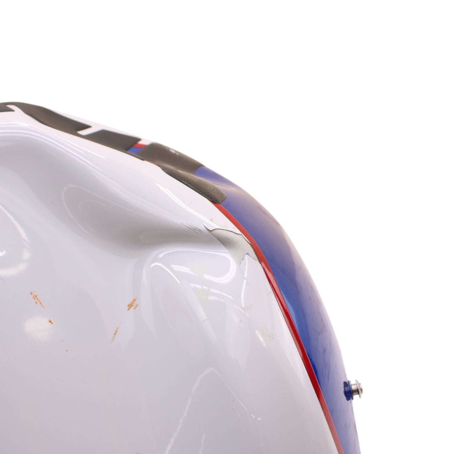 2015 - 2019 BMW S1000RR FUEL TANK GAS PETROL RESERVOIR WHITE BLUE RED *DAMAGED*