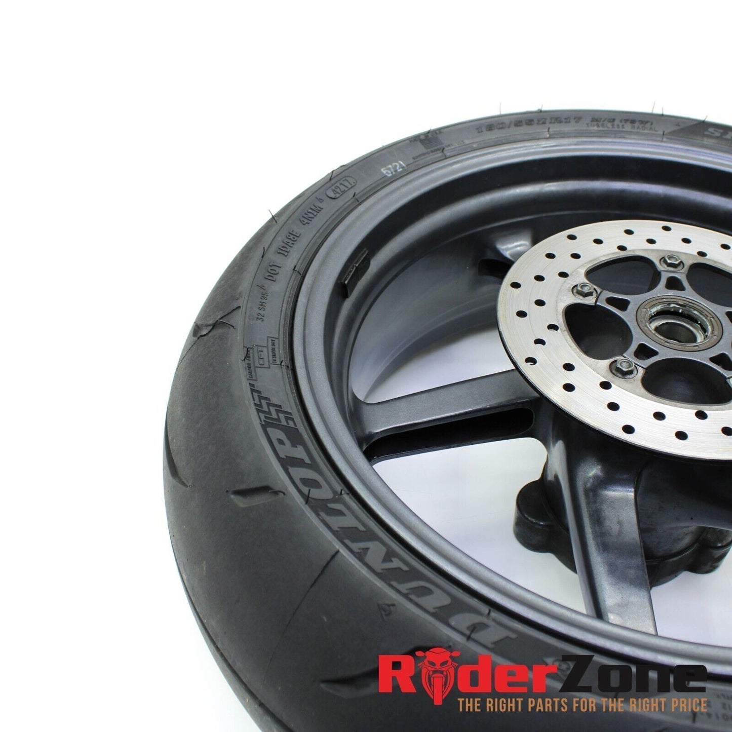 2001 - 2003 APRILIA RSV MILLE R REAR WHEEL RIM DUNLOP TIRE BRAKE ROTOR STOCK