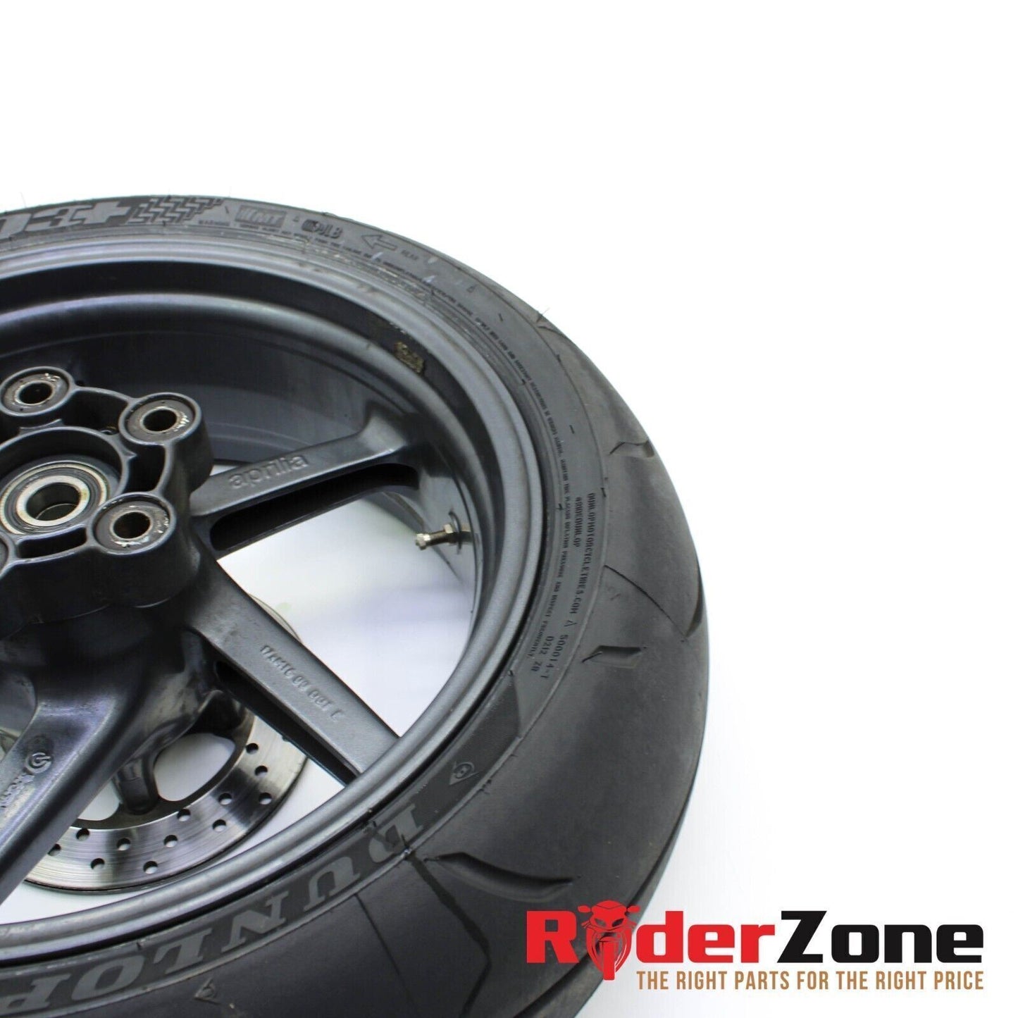 2001 - 2003 APRILIA RSV MILLE R REAR WHEEL RIM DUNLOP TIRE BRAKE ROTOR STOCK