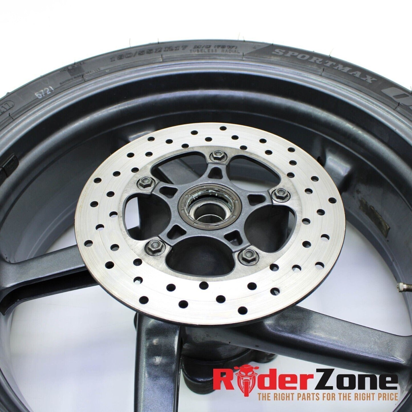 2001 - 2003 APRILIA RSV MILLE R REAR WHEEL RIM DUNLOP TIRE BRAKE ROTOR STOCK