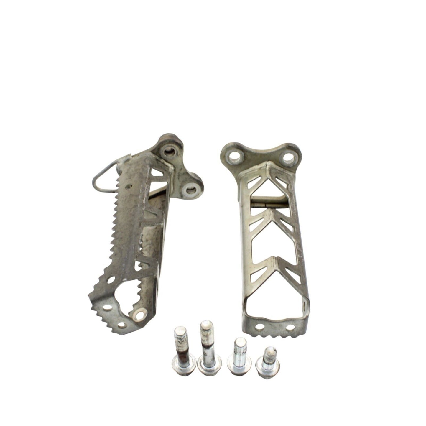 2009 - 2024 YAMAHA YFZ450R FOOT RESTS PEGS FOOTRESTS LEFT RIGHT SILVER OEM