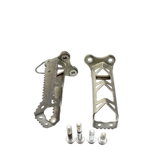 2009 - 2024 YAMAHA YFZ450R FOOT RESTS PEGS FOOTRESTS LEFT RIGHT SILVER OEM