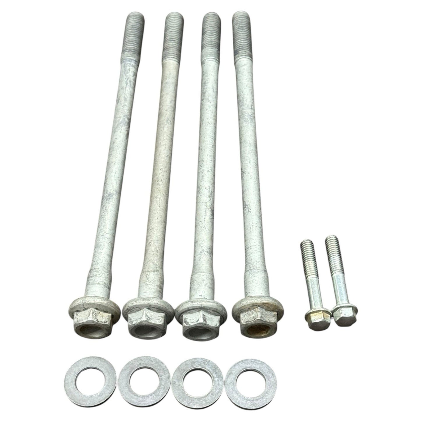 2009 - 2024 YAMAHA YFZ450R CYLINDER HEAD BOLTS STUDS WASHERS SILVER STRAIGHT OEM