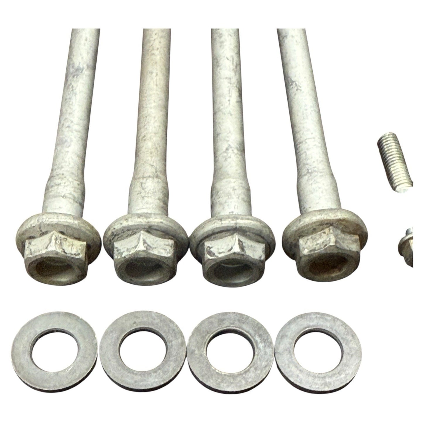 2009 - 2024 YAMAHA YFZ450R CYLINDER HEAD BOLTS STUDS WASHERS SILVER STRAIGHT OEM