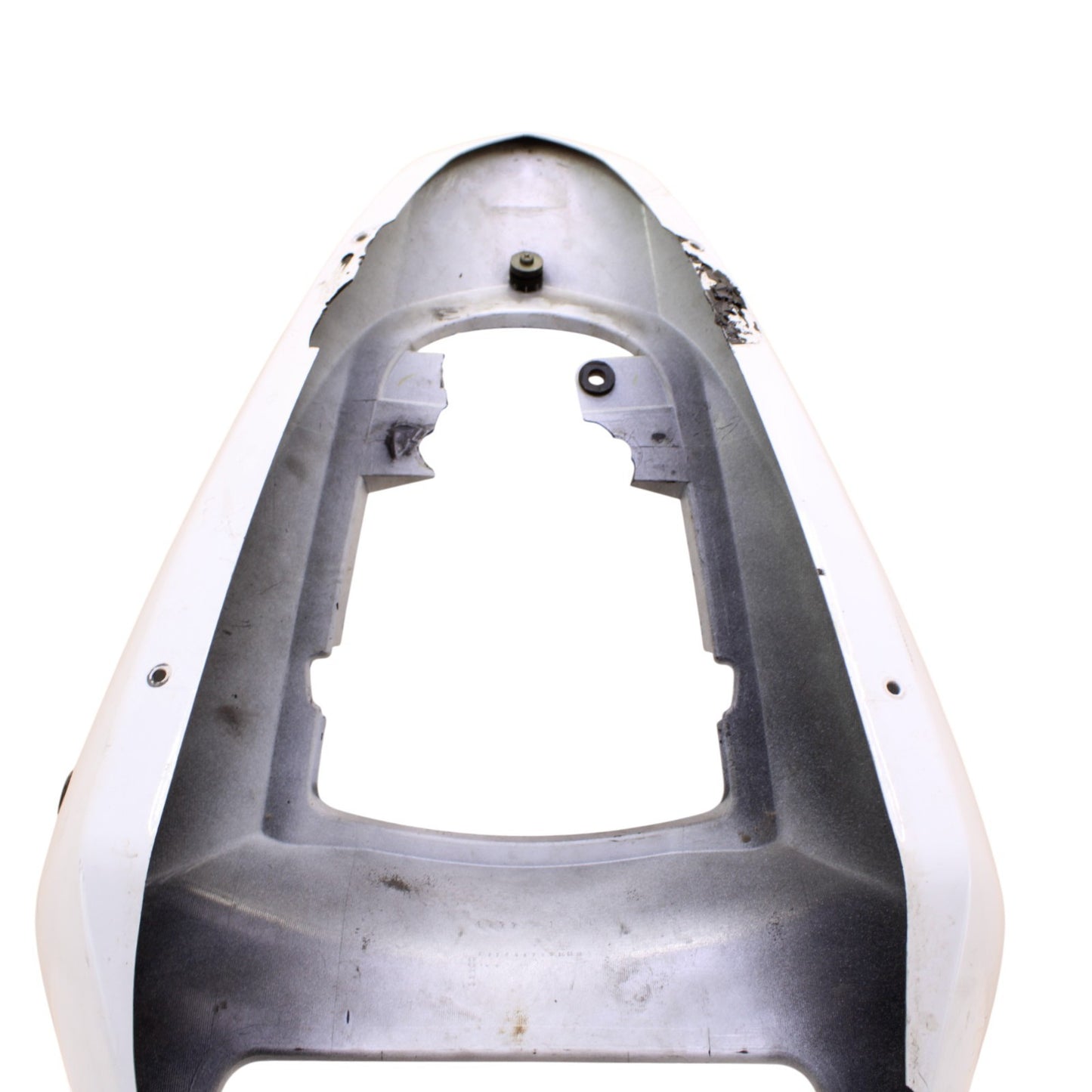 2003 2004 SUZUKI GSXR 1000 REAR BACK TAIL FAIRING COWL SHROUD WHITE PLASTIC